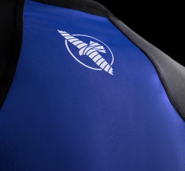 【FOX BOXING】Hayabusa Men’s Pro Ranked Short Sleeve Rash Guard Blue