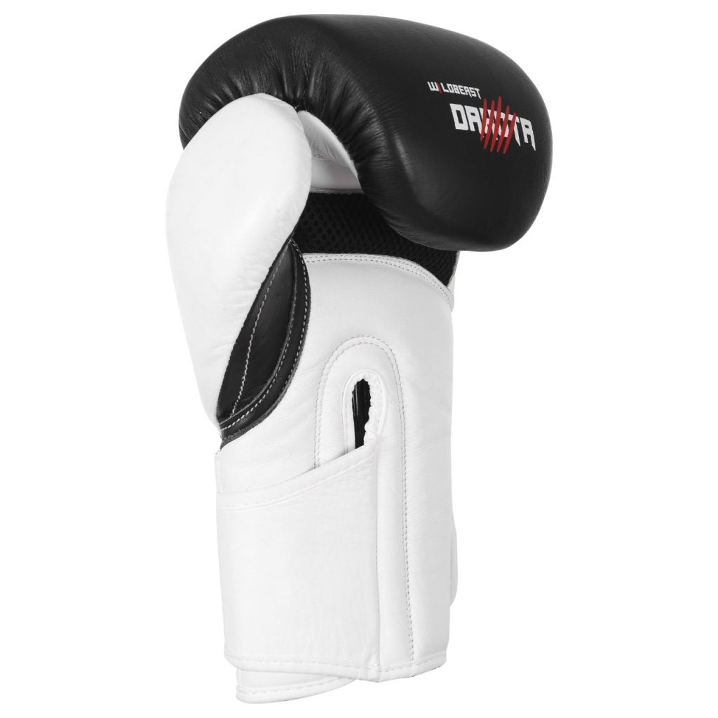 Dakota Wild Beast Genuine Leather Boxing Gloves With Bag - Red/Black