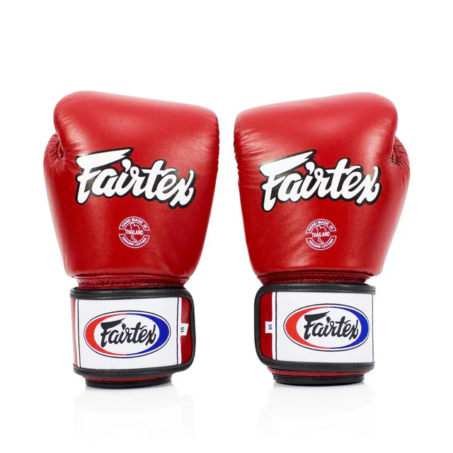 Fairtex BGV1 Breathable Boxing Gloves Red Genuine Leather