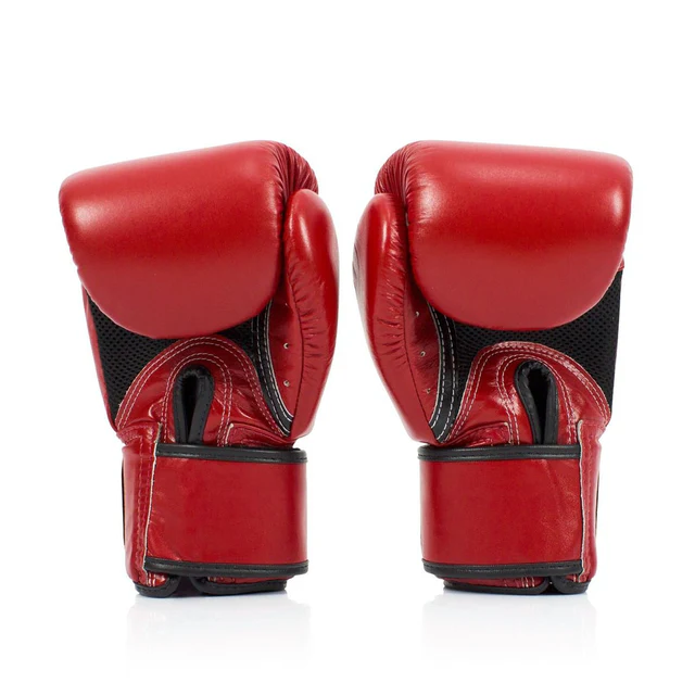 Fairtex BGV1 Breathable Boxing Gloves Red Genuine Leather